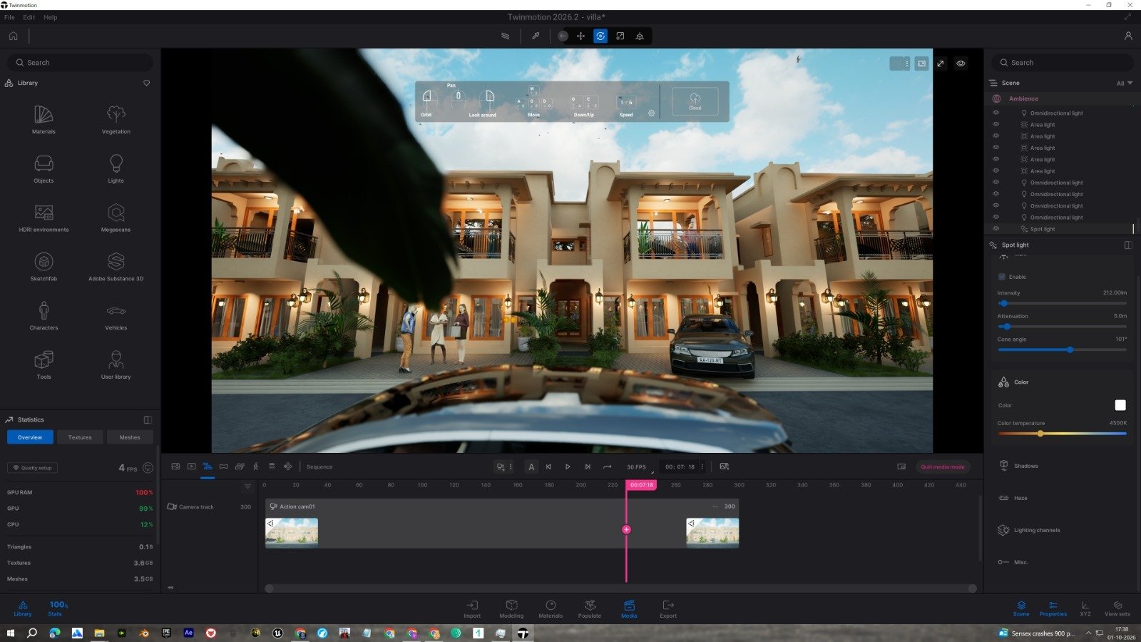 Villa design project view 2