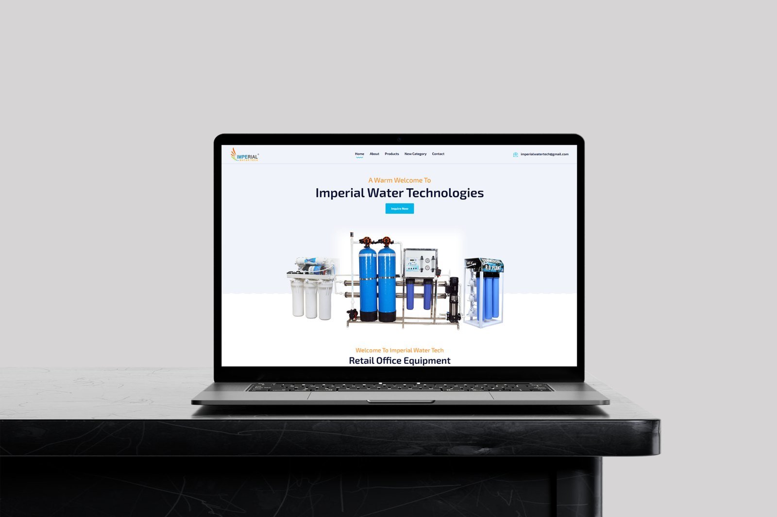 Website Design project on laptop