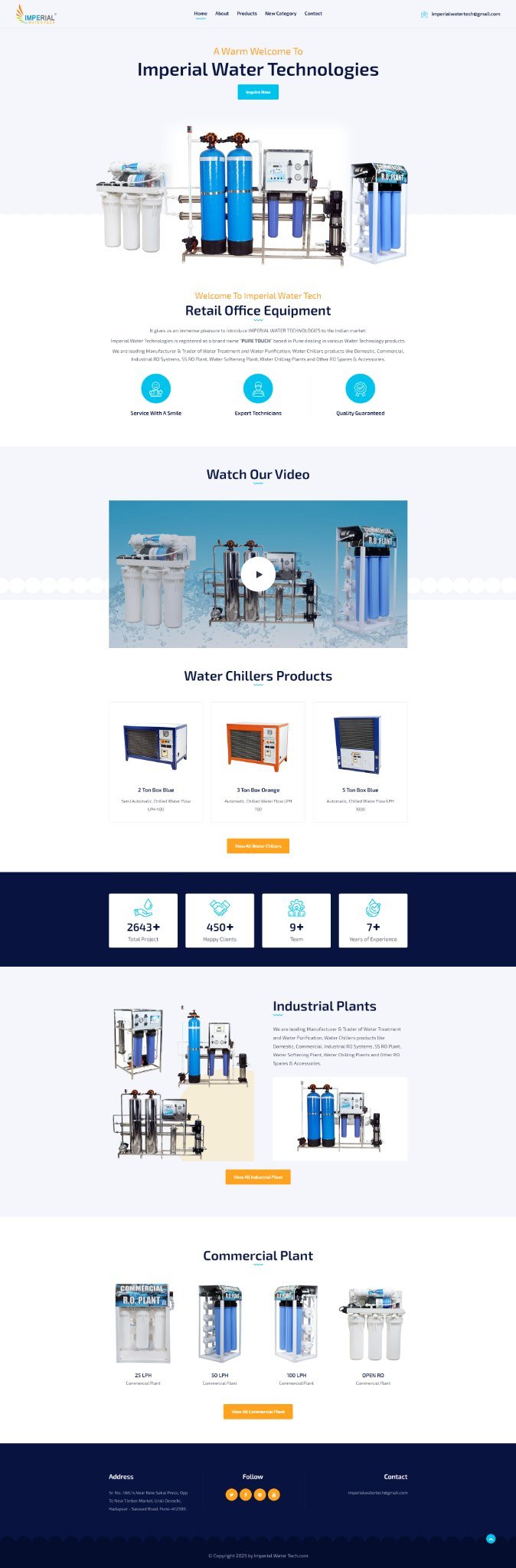 Full page website design preview